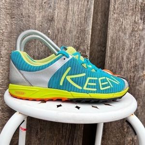 Keen Blue Yellow Outdoor Hiking Trail Running Shoes 52014 Womens Size 6.5 US